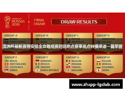 澳洲杯最新赛程安排全攻略观赛时间地点赛事亮点转播渠道一篇掌握