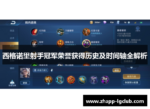 西格诺里射手冠军荣誉获得历史及时间轴全解析